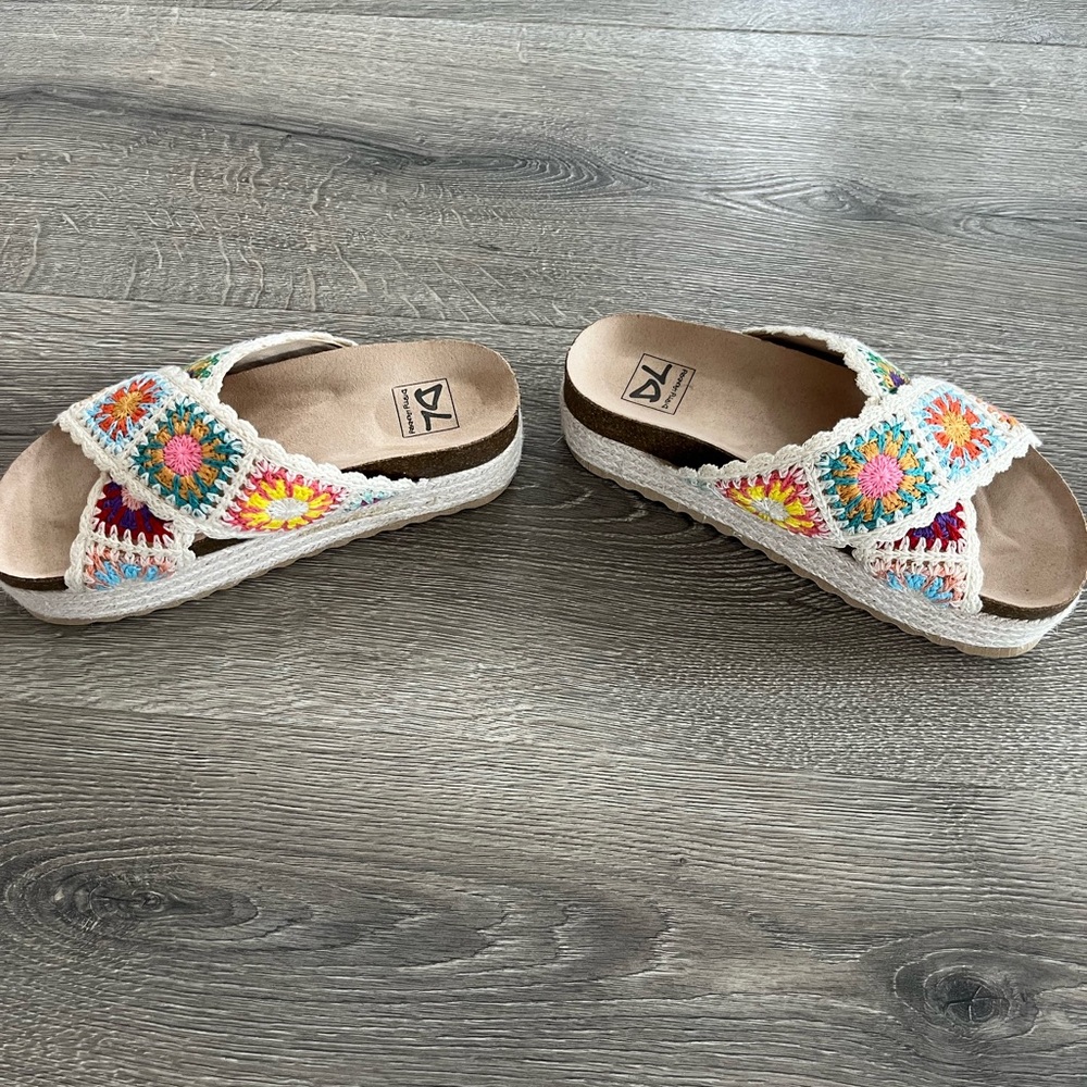 Dirty Laundry Multicolor Crochet Platform Sandals - Picture 4 of 4